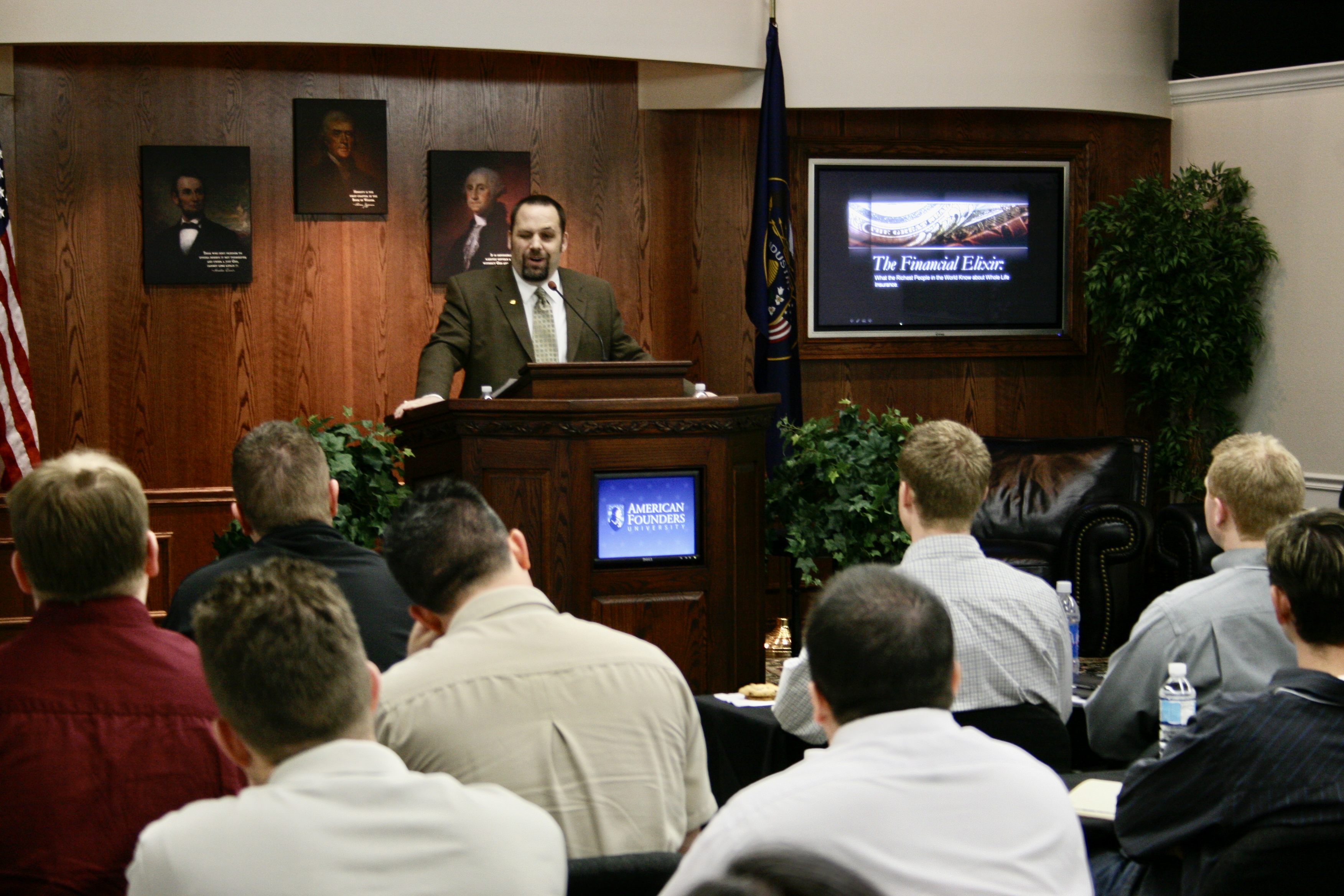Rick Koerber teaching at American Founders University, Provo, Utah